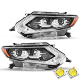 VehicleAid Full LED Headlights For 2017-2019 Nissan Rogue SL Hybrid